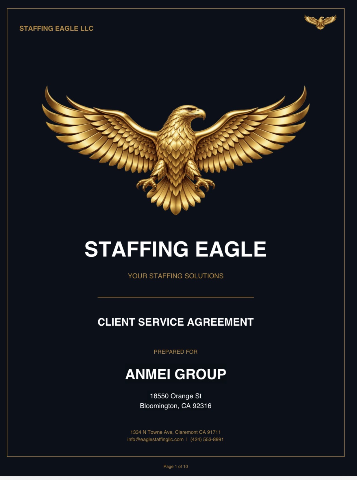 Staffing Eagle golden eagle / Staffing Eagle 金色雄鹰